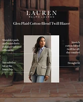 Lauren Ralph Women's Glen Plaid Cotton-Blend Twill Blazer