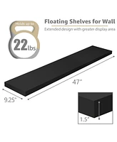 Sorbus Pack 47 x 9.25 Inch Wall Mounted Floating Shelves