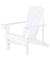 Outsunny Wood Adirondack Chair, Wooden Outdoor & Patio Seating