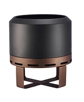 24" Smokeless Fire Pit: Outdoor Bonfire with Stand