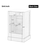 20" Bathroom Vanity with Sink, Bathroom Cabinet with Soft Closing Door, Storage Rack and Adjustable Shelve, Black