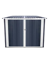 Bicycle Outdoor Steel Storage Shed, Stores 4 Bikes,Grey