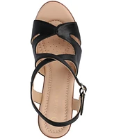 Journee Collection Women's KedzieII Buckle Wedge Sandals