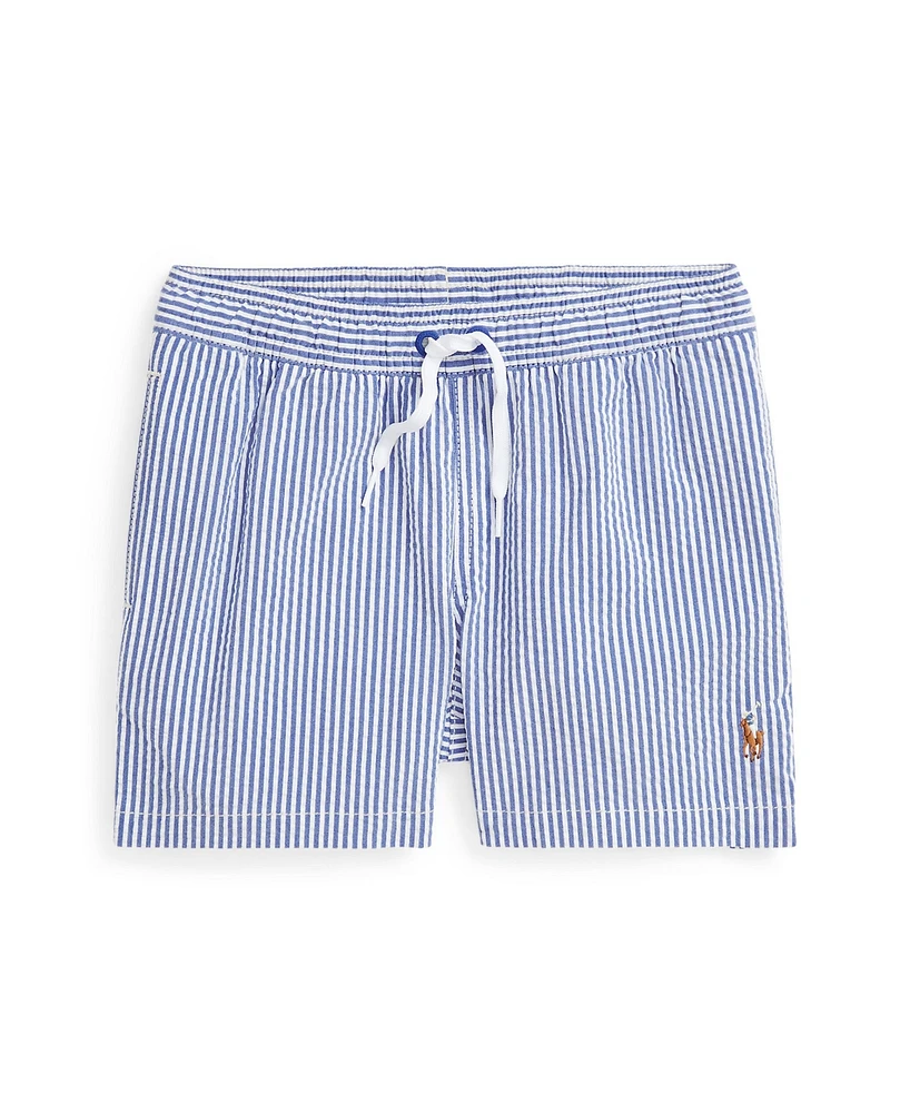 Polo Ralph Lauren Toddler and Little Boys Traveler Stretch Seersucker Swim Trunk