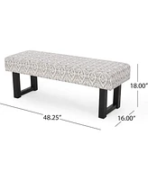 Ashford Boho Fabric Bench Great Deal Furniture Boho Fabric Bench, Black Print