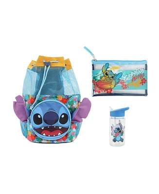 Disney's Stitch 3-Piece Youth Beach Backpack Set With Water Bottle