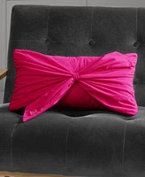 Juicy Couture Velvet Bow Decorative Pillow, 10" x 18"