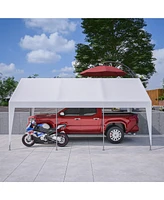 13x20 Heavy Duty Steel Carport Storage Canopy Garage Tent w/ Removable Sidewalls