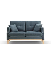 Living Space Sofa 2 Seater ,Loveseat With Waterproof Fabric Cream , Usb Charge