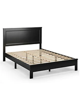 Full Size Platform Slat Bed Frame with High Headboard