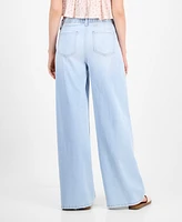 Celebrity Pink Juniors' Drawstring-Waist Wide-Leg Jeans