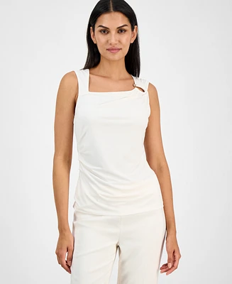 Anne Klein Women's Asymmetrical-Neck Tank Top