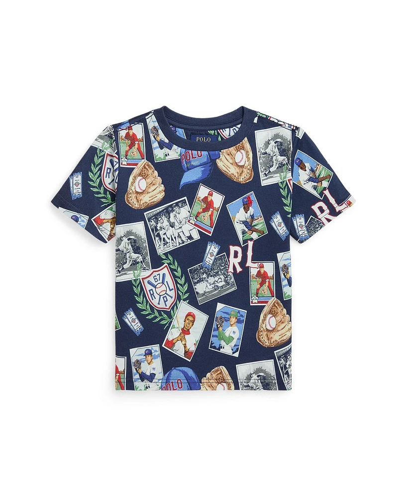 Polo Ralph Lauren Toddler and Little Boys Baseball-Print Jersey T-Shirt