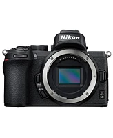 Nikon Nikon Z 50 Dx-format Mirrorless Camera Body Only Flash Bundle with Flashpoint Ttl Flash, Case, 64GB Sd Card, Cleaning Kit