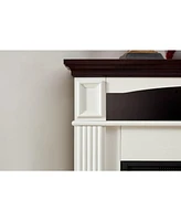 Farmhouse Fireplace Tv Stand for CDs, Remotes & More
