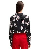 Boss by Hugo Women's Tulip Print Relaxed-Fit Blouse