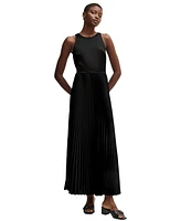 Boss by Hugo Women's Hammered Satin Plisse Maxi Dress