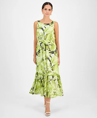 Kasper Women's Printed Sleeveless Midi Dress, Regular & Petite