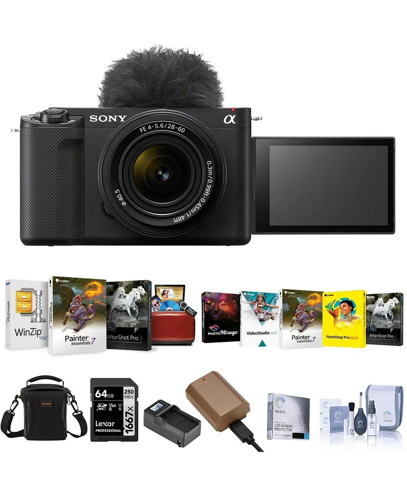 Sony Sony Zv-E1 Full Frame Mirrorless Vlog Camera with Fe 28-60mm Lens, Black