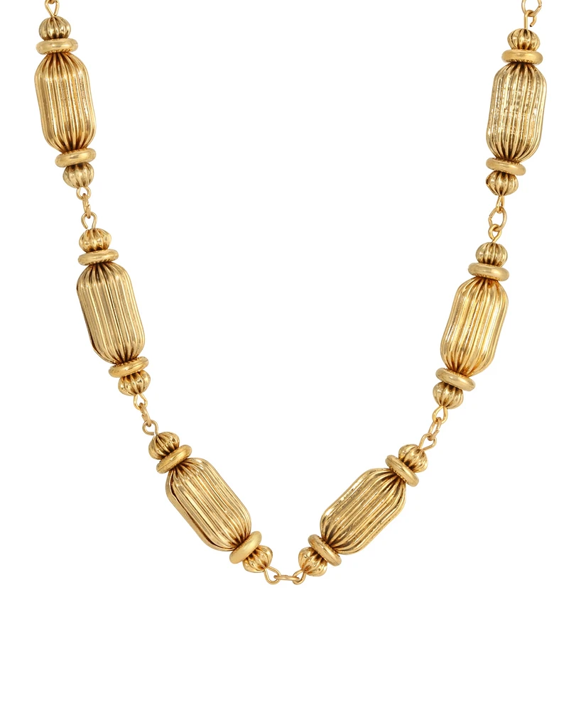 2028 Gold-Tone Textured Collar Necklace