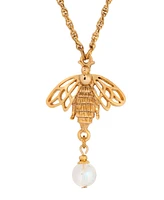 2028 Crystal Ab Bee Pendant Necklace