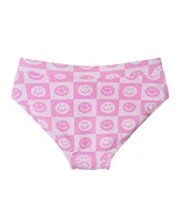 Toddler/Child Girls Smiley Print Textured Puff Sleeve Bikini