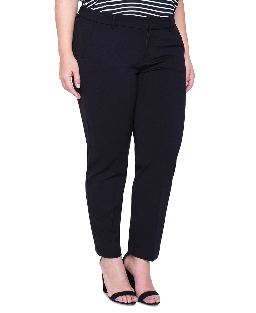 Liverpool Los Angeles Plus Kelsey Mid-Rise Slim-Leg Pants