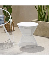 Stylish Mesh Breeze Side Table: Perfect Summer Companion for Relaxation