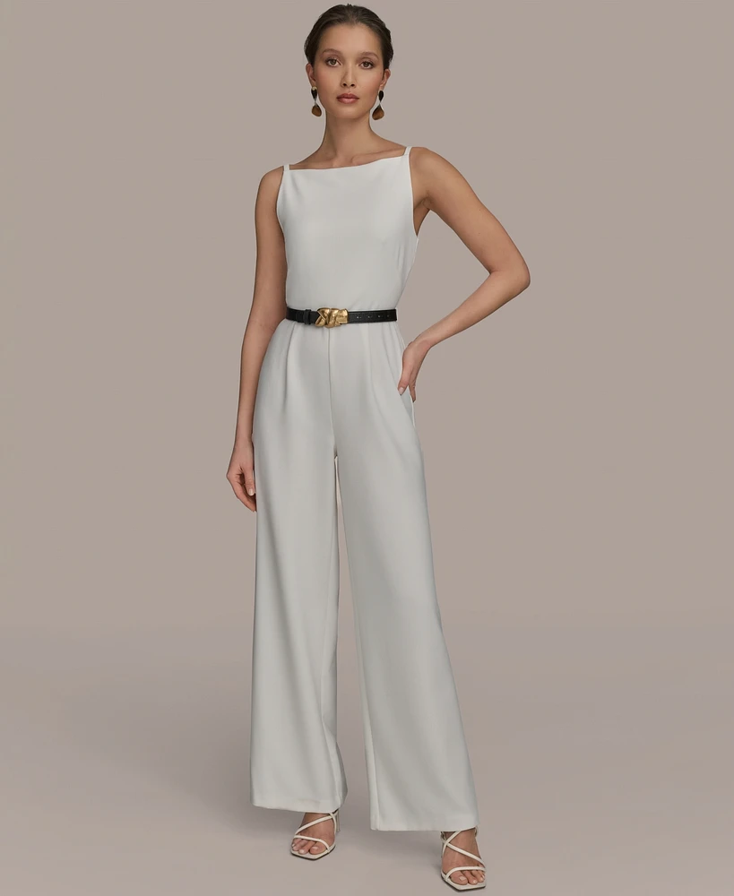 Donna Karan New York Women's Belted Straight-Leg Jumpsuit