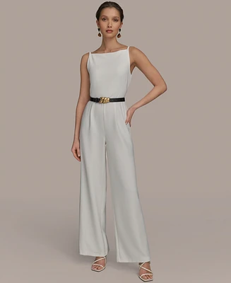 Donna Karan New York Women's Belted Straight-Leg Jumpsuit