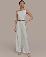 Donna Karan New York Women's Belted Straight-Leg Jumpsuit