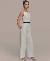 Donna Karan New York Women's Belted Straight-Leg Jumpsuit