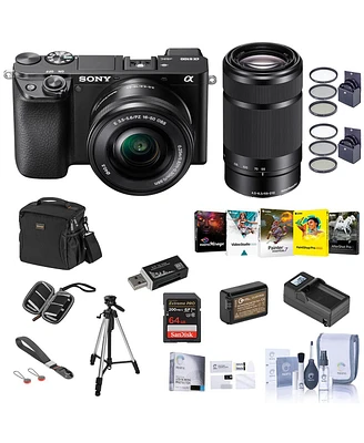 Sony Alpha a6100 Mirrorless Digital Camera with 16-50mm & 55-210mm Lenses