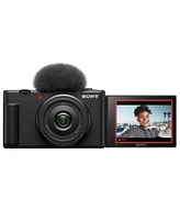 Sony Zv-1F Vlogging Camera, Black, Bundle with SanDisk Extreme 32GB Sd Card, Camera Bag for Point and Shoot Camera and Accessories, Complete Sony Digi