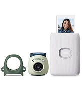 Fujifilm Instax Pal Digital Camera and Mini Link 2 Smartphone Printer Bundle With Lexar 32GB Micro Sd Memory Card with Sd Adapter and Slinger Multi-De