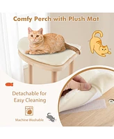 Multi-Level Modern Cat Tower with Scratching Board & Post Stylish & Fun Playhouse for Cats