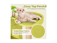 Multi-Level Beach-Themed Cat Tree Aesthetic & Fun Kitten Tower for Indoor Cats