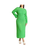 Eloquii Plus Women's Sweater Dress Cover-Up