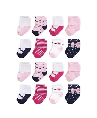 Little Treasure Cotton Rich Terry Socks 16-Pack, Polished, 0-6 Months