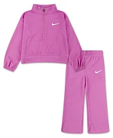 Nike Toddler Girls 2-Piece Ribbed Quarter-Zip Top and Leggings Set