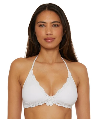 Becca Women's Colette Flower Halter Bikini Top