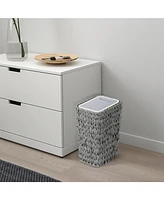 Rattan Trash Can with Press Lid, 2.6 Gal. Bathroom Wastebasket