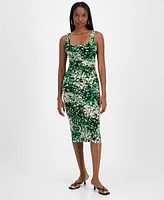 Bar Iii Women's Printed Mesh Sheath Dress, Exclusively at Macy's