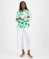 Bar Iii Women's Printed Button-Front Blouse, Exclusively at Macy's