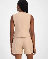Bar Iii Women's Button-Front Vest, Exclusively at Macy's