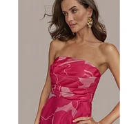 Donna Karan New York Women's Printed Strapless Ball Gown