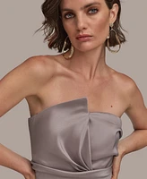 Donna Karan New York Women's Asymmetric Twist Strapless Gown