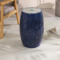 Bohemian Mosaic Accent Table: Vibrant Style, Versatile Outdoor & Indoor Use
