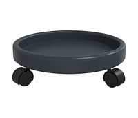 Plant Trolleys with Wheels 2 pcs Gray Diameter 13.4" 77.2 lb