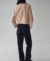 Mango Women's Double-Breasted Tweed Jacket